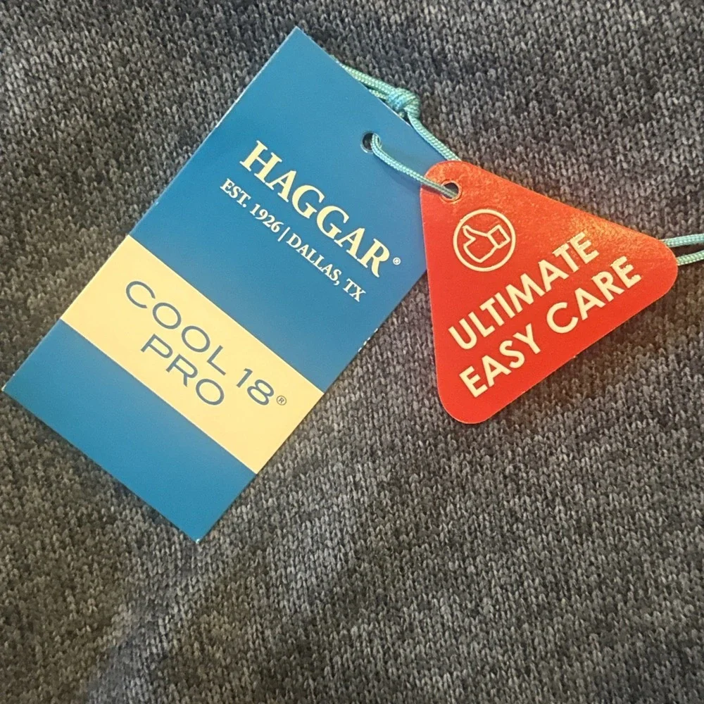 Haggar 1/4 Zip Pullover Cool 18 Pro Sweater Men's Blue Size XL--NWT